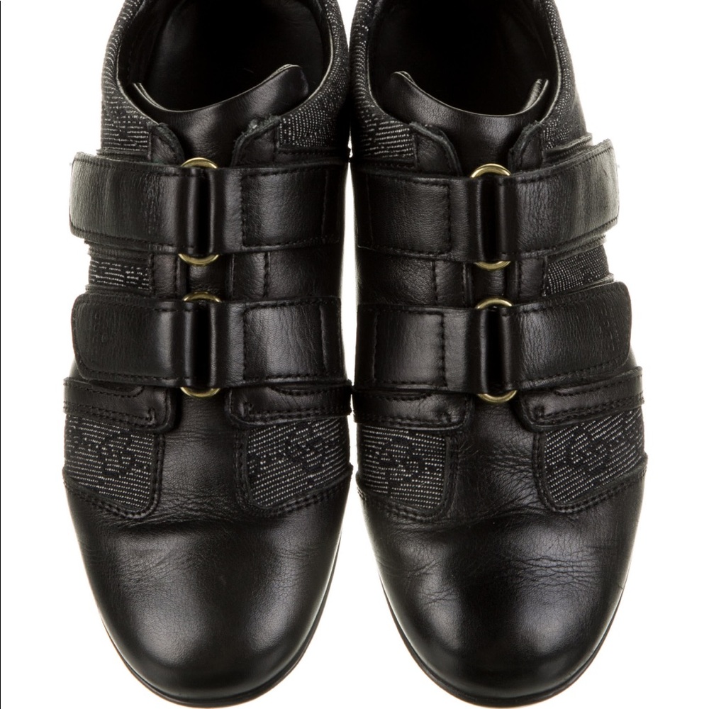 Gucci GG Low Top Denim & Leather Sneakers 7.5 - Picture 3 of 17